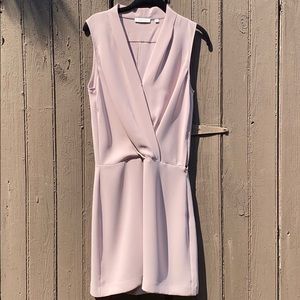 Aritzia Sleeveless Wrap Front Mini Dress in Soft Blush